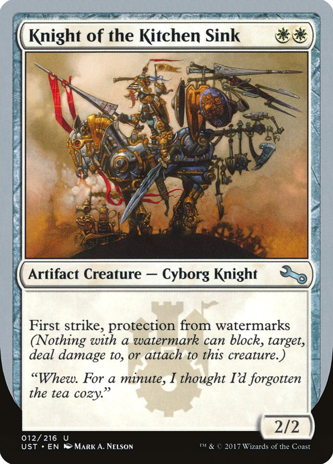 Knight of the Kitchen Sink ("protection from watermarks") [Unstable] | Gaming Infinity