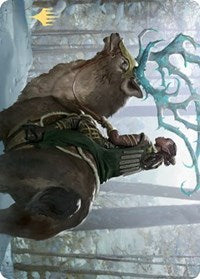 Boreal Outrider Art Card (Gold-Stamped Signature) [Kaldheim: Art Series] | Gaming Infinity