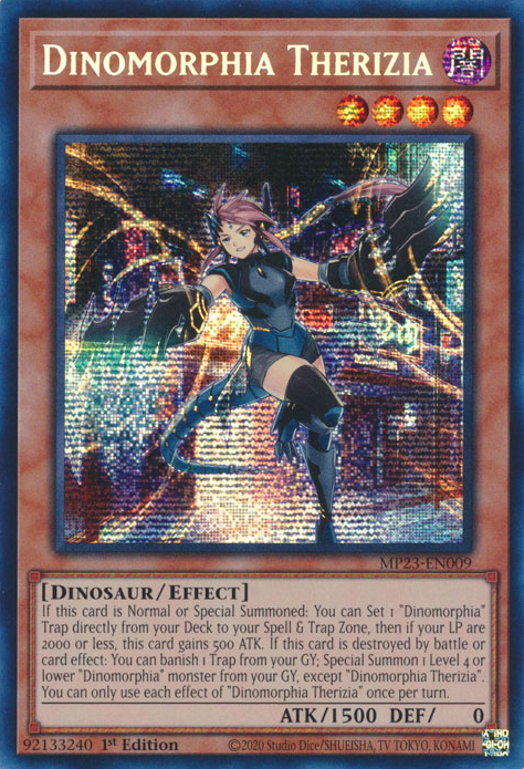 Dinomorphia Therizia [MP23-EN009] Prismatic Secret Rare | Gaming Infinity