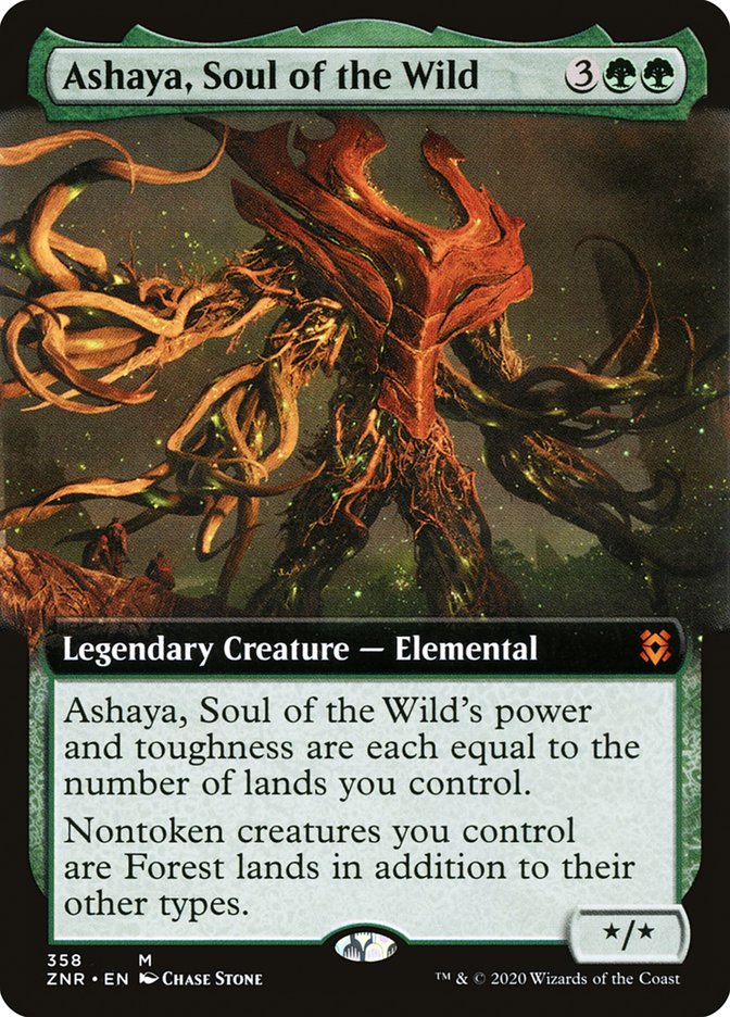 Ashaya, Soul of the Wild (Extended Art) [Zendikar Rising] | Gaming Infinity