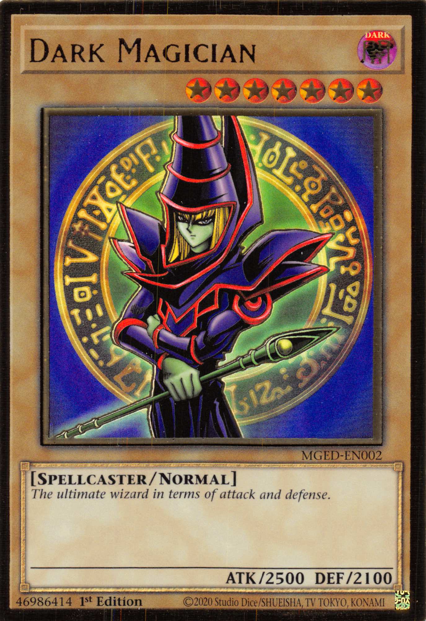 Dark Magician (Alternate Art) [MGED-EN002] Gold Rare | Gaming Infinity