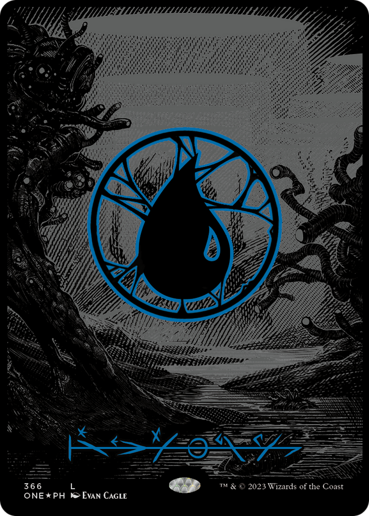 Island (366) (Oil Slick Raised Foil) [Phyrexia: All Will Be One] | Gaming Infinity