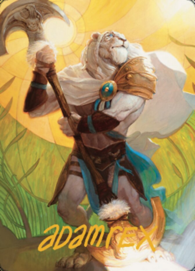 Ajani, Sleeper Agent Art Card (Gold-Stamped Signature) [Dominaria United Art Series] | Gaming Infinity