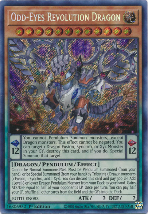 Odd-Eyes Revolution Dragon [ROTD-EN083] Secret Rare | Gaming Infinity