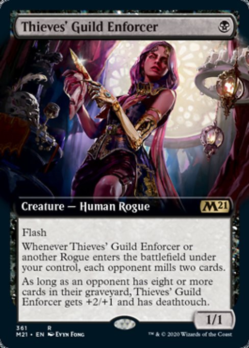 Thieves' Guild Enforcer (Extended Art) [Core Set 2021] | Gaming Infinity