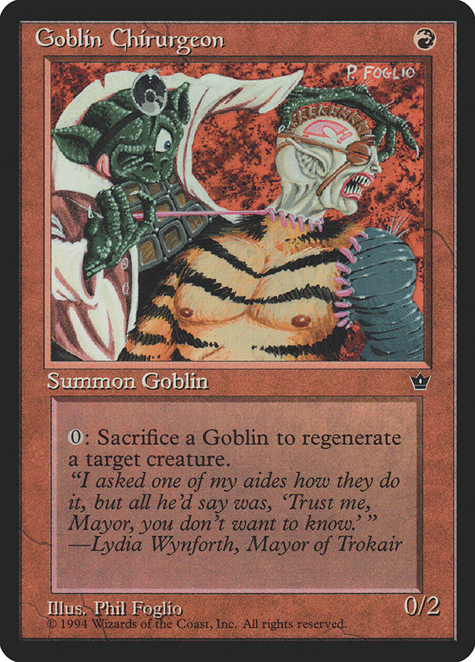 Goblin Chirurgeon (Phil Foglio) [Fallen Empires] | Gaming Infinity