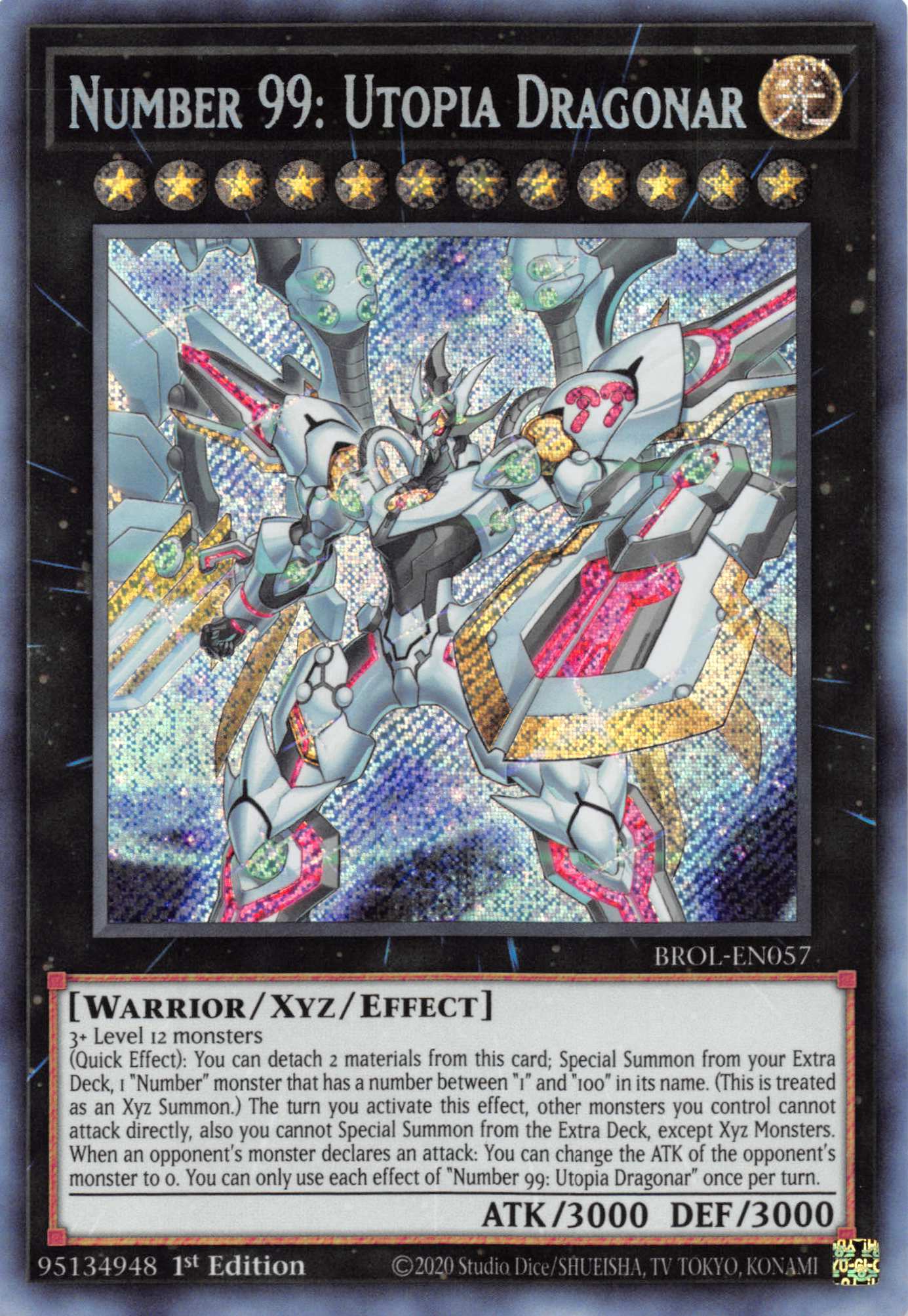 Number 99: Utopia Dragonar [BROL-EN057] Secret Rare | Gaming Infinity