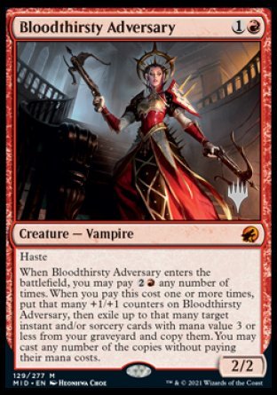 Bloodthirsty Adversary (Promo Pack) [Innistrad: Midnight Hunt Promos] | Gaming Infinity