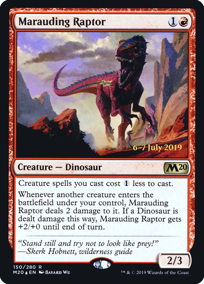 Marauding Raptor  [Core Set 2020 Prerelease Promos] | Gaming Infinity