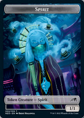 Saproling // Spirit (002) Double-sided Token [Kamigawa: Neon Dynasty Commander Tokens] | Gaming Infinity