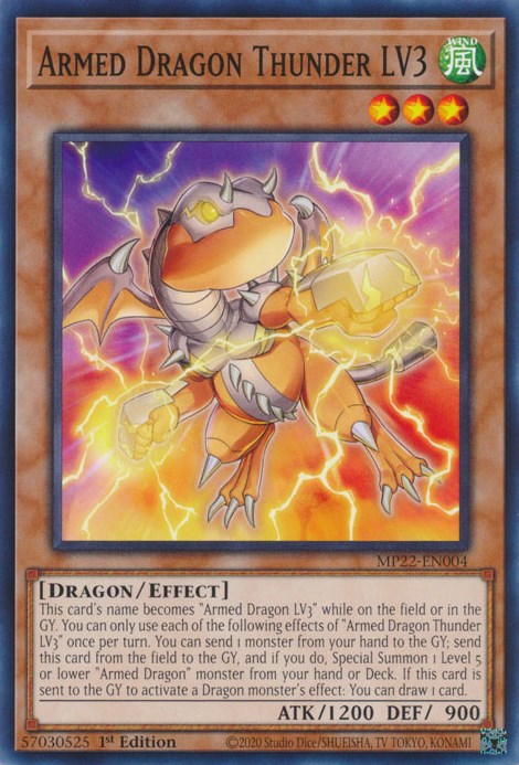 Armed Dragon Thunder LV3 [MP22-EN004] Common | Gaming Infinity