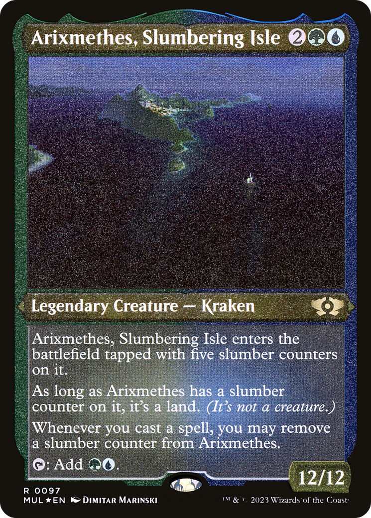 Arixmethes, Slumbering Isle (Foil Etched) [Multiverse Legends] | Gaming Infinity