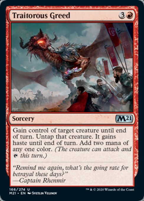 Traitorous Greed [Core Set 2021] | Gaming Infinity