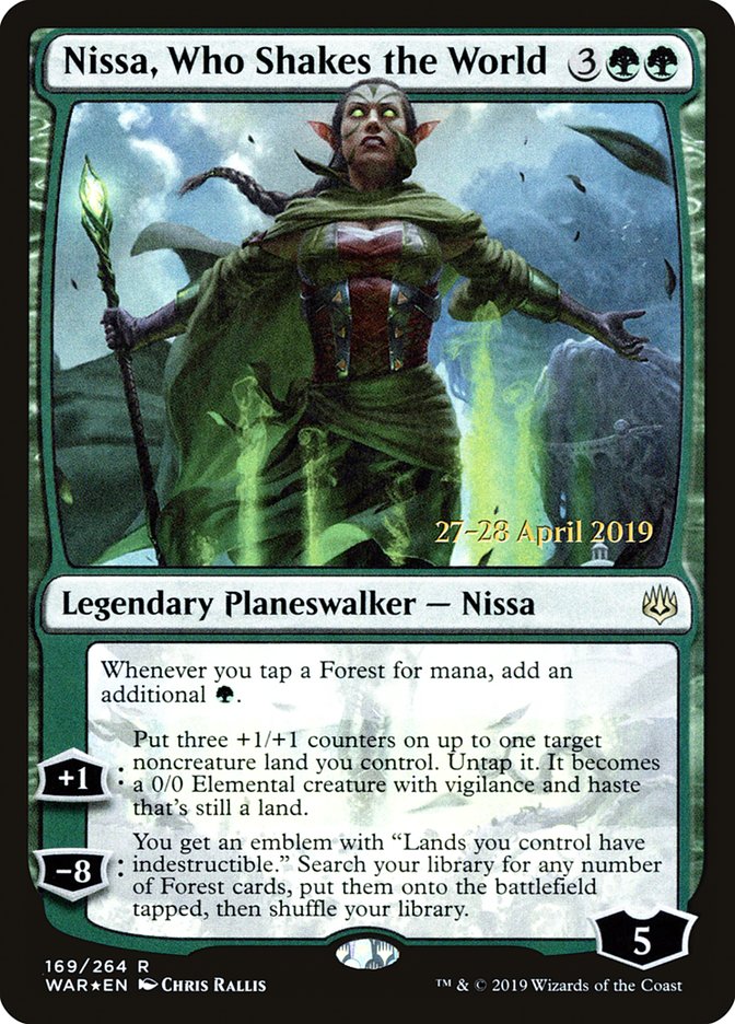 Nissa, Who Shakes the World  [War of the Spark Prerelease Promos] | Gaming Infinity