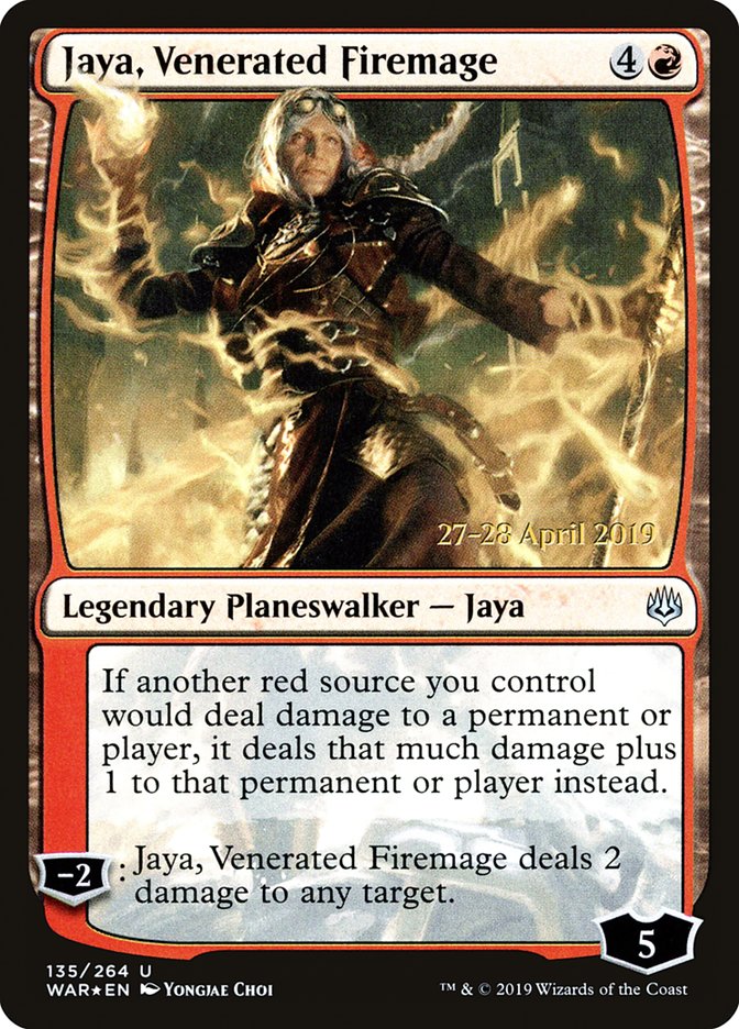 Jaya, Venerated Firemage  [War of the Spark Prerelease Promos] | Gaming Infinity