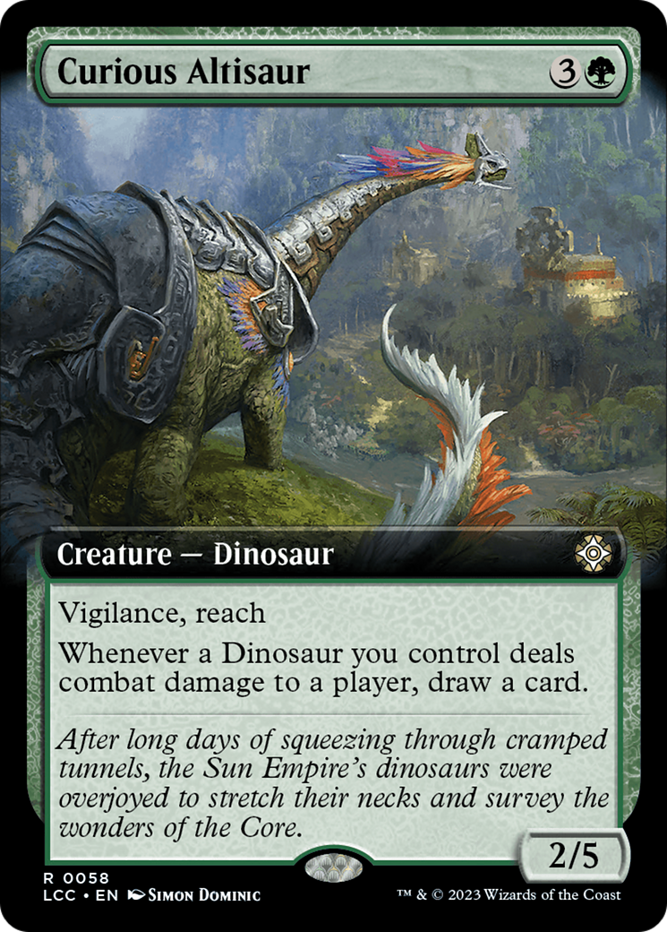 Curious Altisaur (Extended Art) [The Lost Caverns of Ixalan Commander] | Gaming Infinity