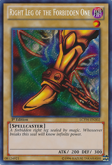 Right Leg of the Forbidden One [LCYW-EN302] Secret Rare | Gaming Infinity