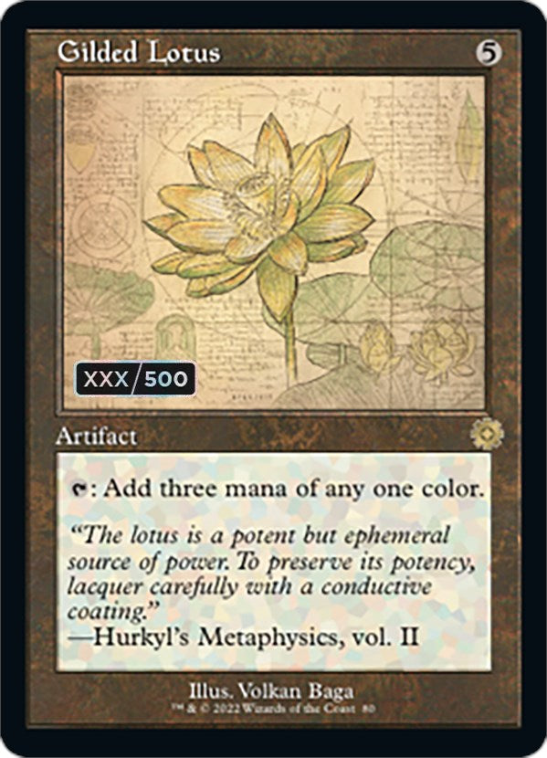 Gilded Lotus (Retro Schematic) (Serial Numbered) [The Brothers' War Retro Artifacts] | Gaming Infinity