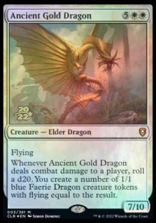 Ancient Gold Dragon [Commander Legends: Battle for Baldur's Gate Prerelease Promos] | Gaming Infinity