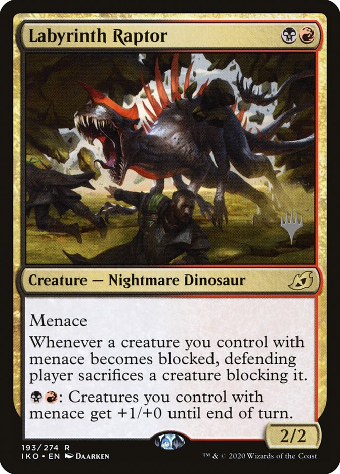 Labyrinth Raptor (Promo Pack) [Ikoria: Lair of Behemoths Promos] | Gaming Infinity