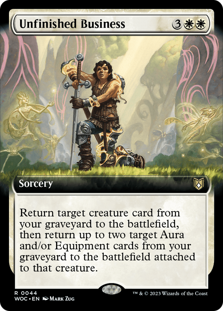 Unfinished Business (Extended Art) [Wilds of Eldraine Commander] | Gaming Infinity