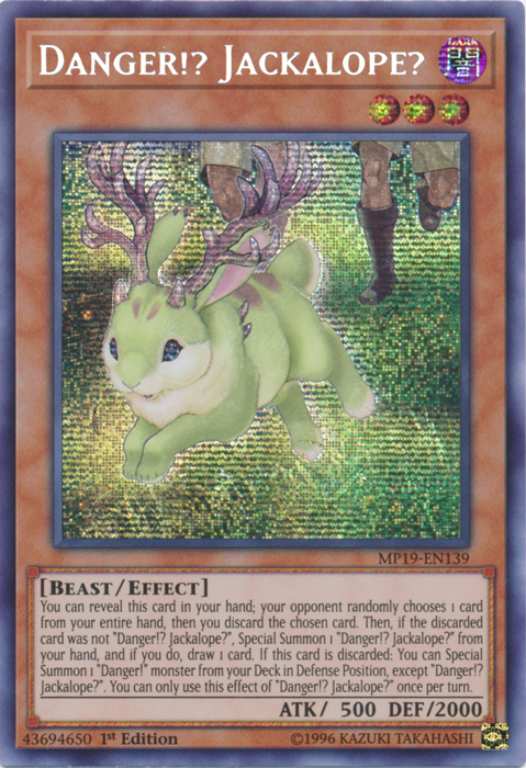 Danger!? Jackalope? [MP19-EN139] Prismatic Secret Rare | Gaming Infinity