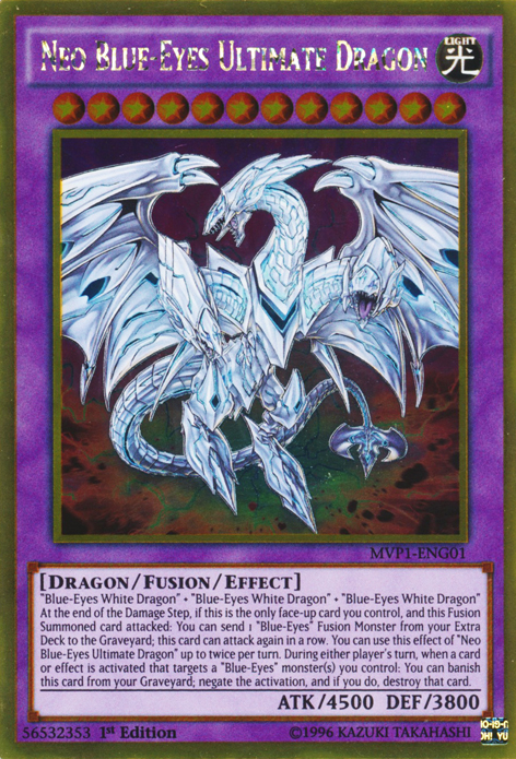 Neo Blue-Eyes Ultimate Dragon [MVP1-ENG01] Gold Rare | Gaming Infinity