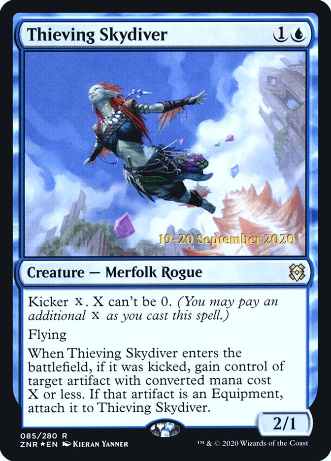 Thieving Skydiver  [Zendikar Rising Prerelease Promos] | Gaming Infinity