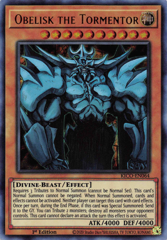 Obelisk the Tormentor (Ultra Pharaoh's Rare) [KICO-EN064] Ultra Pharaoh’s Rare | Gaming Infinity