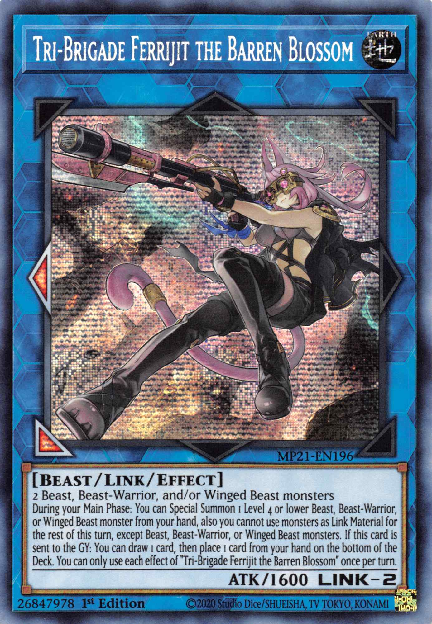 Tri-Brigade Ferrijit the Barren Blossom [MP21-EN196] Prismatic Secret Rare | Gaming Infinity