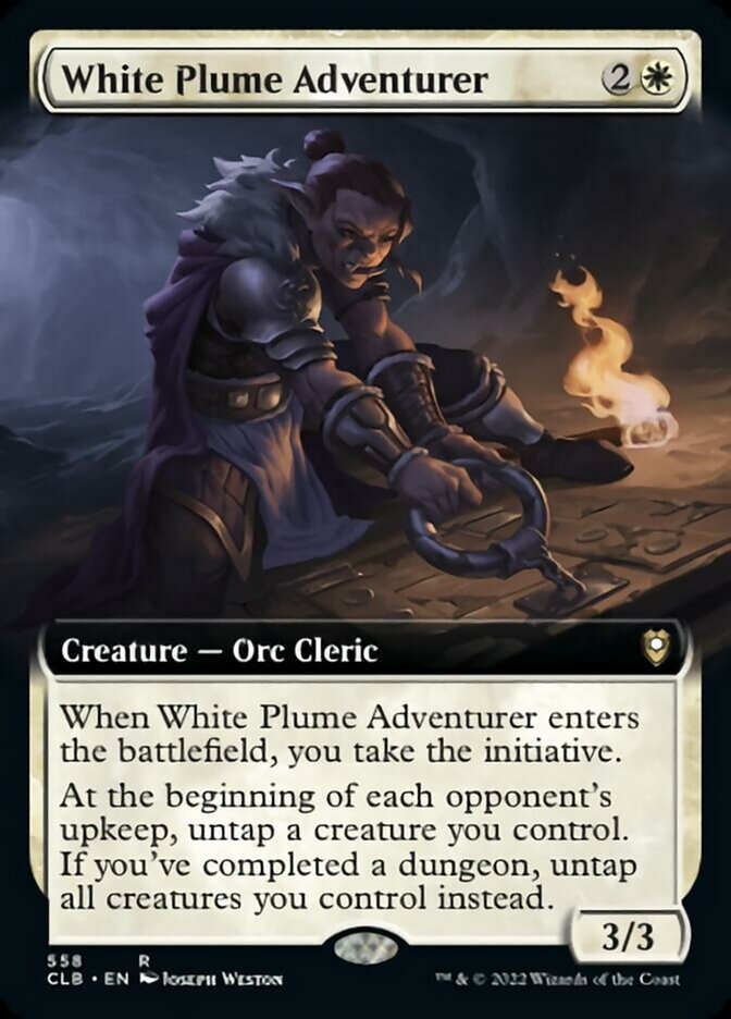 White Plume Adventurer (Extended Art) [Commander Legends: Battle for Baldur's Gate] | Gaming Infinity