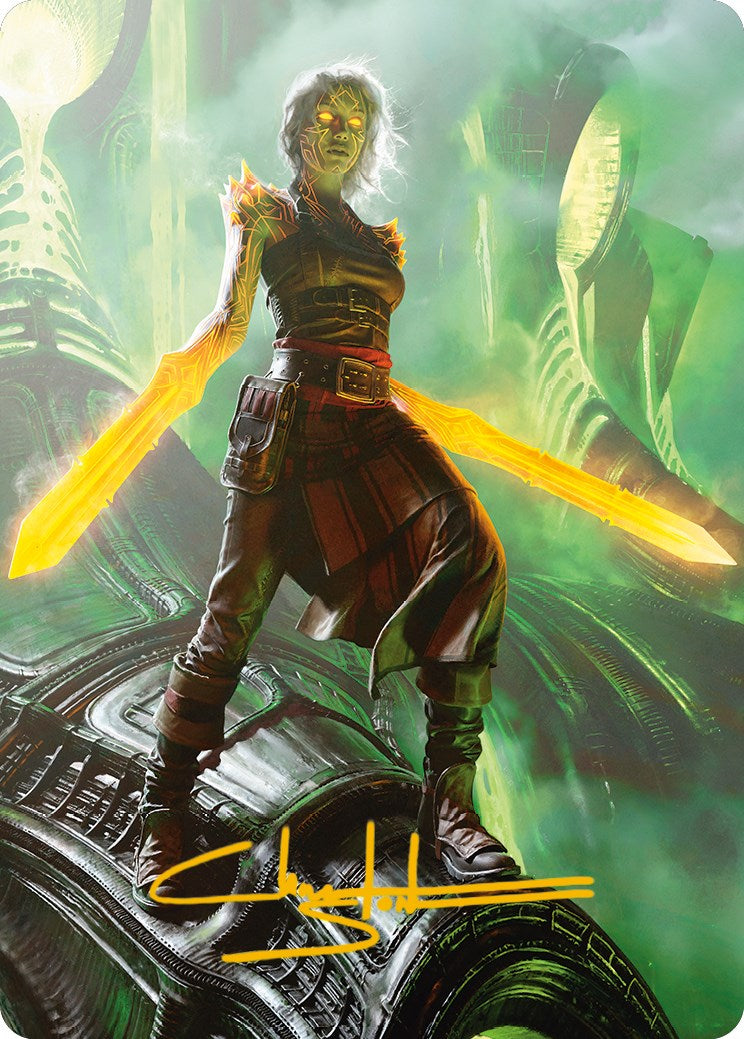 Nahiri, the Unforgiving Art Card (Gold-Stamped Signature) [Phyrexia: All Will Be One Art Series] | Gaming Infinity