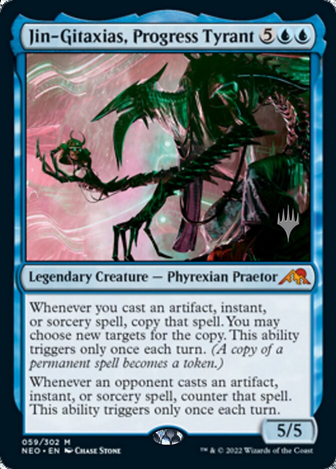 Jin-Gitaxias, Progress Tyrant (Promo Pack) [Kamigawa: Neon Dynasty Promos] | Gaming Infinity