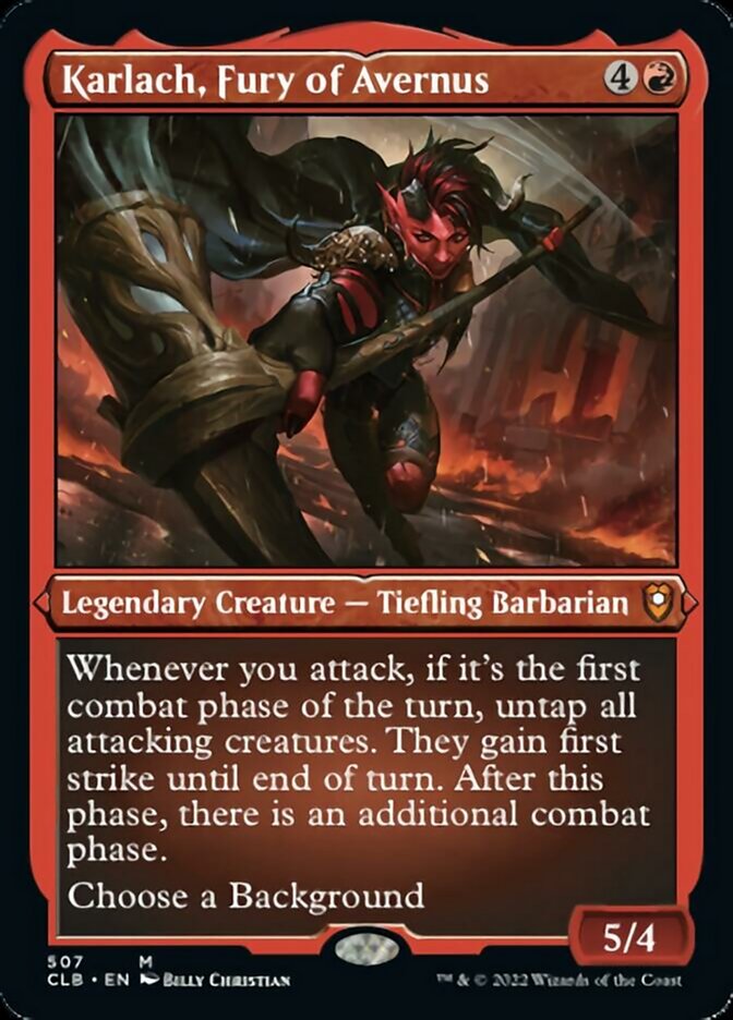 Karlach, Fury of Avernus (Foil Etched) [Commander Legends: Battle for Baldur's Gate] | Gaming Infinity