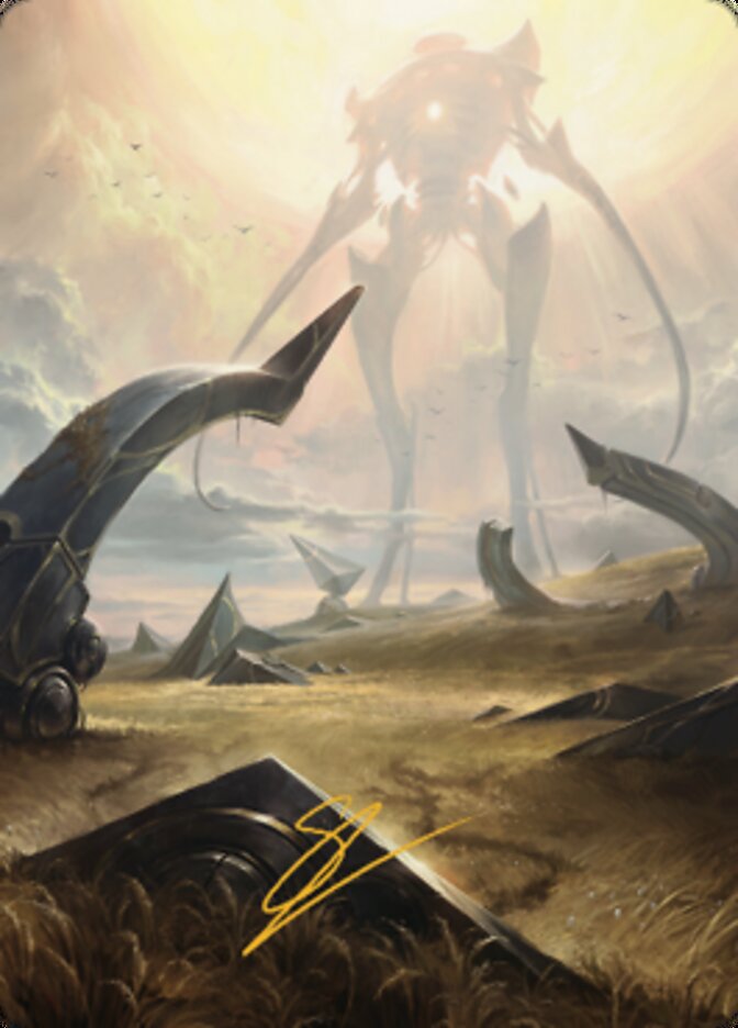 Plains (1) Art Card (Gold-Stamped Signature) [The Brothers' War Art Series] | Gaming Infinity