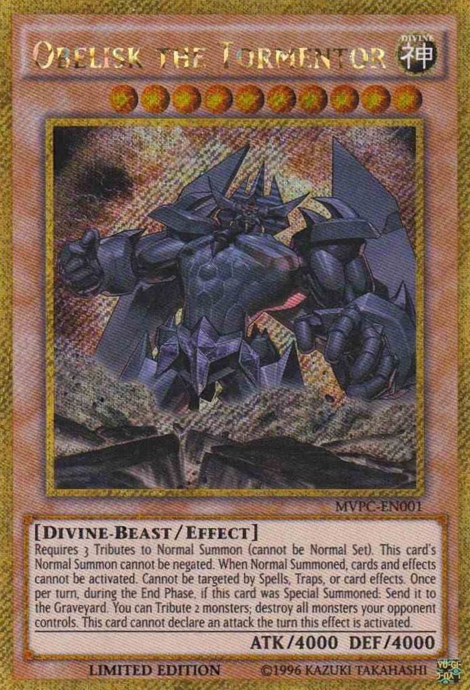 Obelisk the Tormentor [MVPC-EN001] Gold Secret Rare | Gaming Infinity