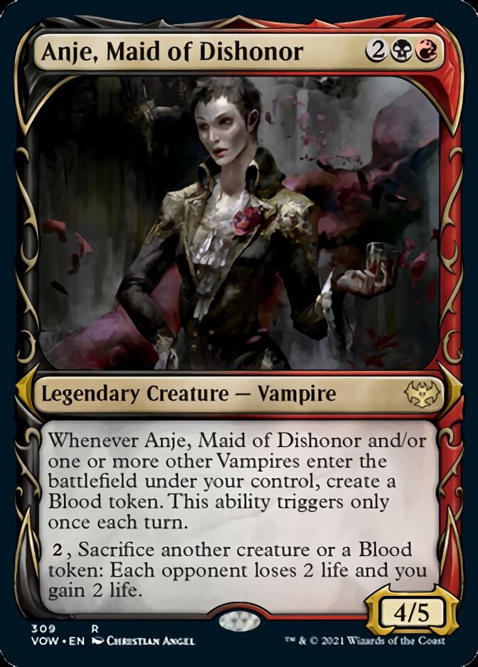 Anje, Maid of Dishonor (Showcase Fang Frame) [Innistrad: Crimson Vow] | Gaming Infinity