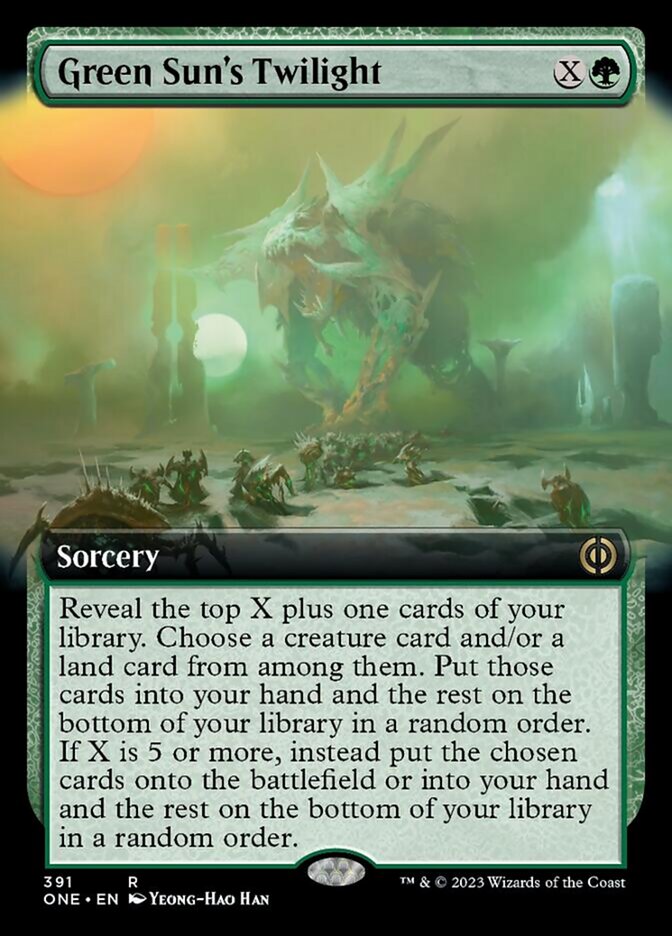 Green Sun's Twilight (Extended Art) [Phyrexia: All Will Be One] | Gaming Infinity