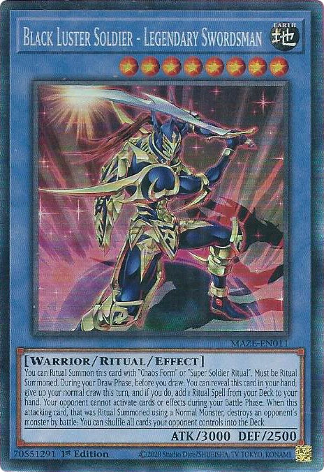 Black Luster Soldier - Legendary Swordsman [MAZE-EN011] Collector's Rare | Gaming Infinity