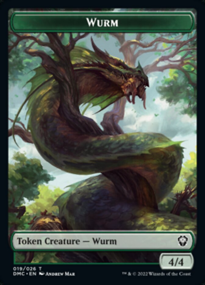 Soldier // Wurm Double-sided Token [Dominaria United Tokens] | Gaming Infinity