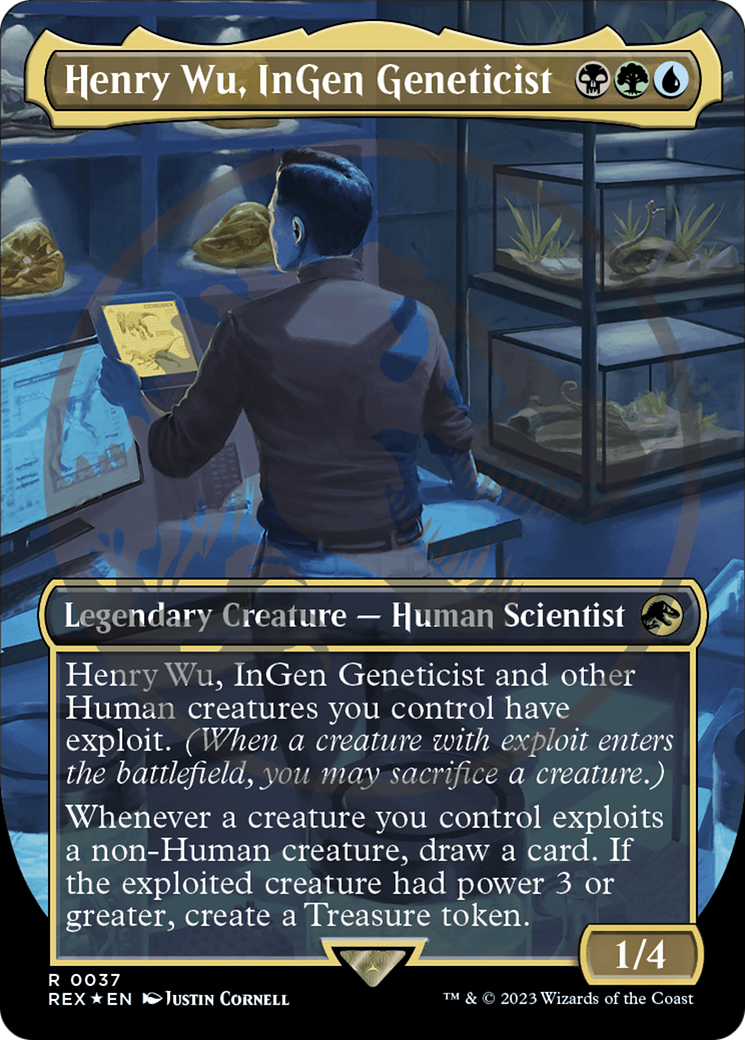 Henry Wu, InGen Geneticist Emblem (Borderless) [Jurassic World Collection Tokens] | Gaming Infinity