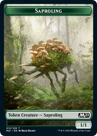 Saproling // Zombie Double-sided Token [Core Set 2021 Tokens] | Gaming Infinity