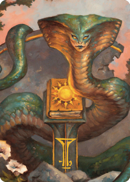 Guardian Naga Art Card (Gold-Stamped Signature) [Commander Legends: Battle for Baldur's Gate Art Series] | Gaming Infinity