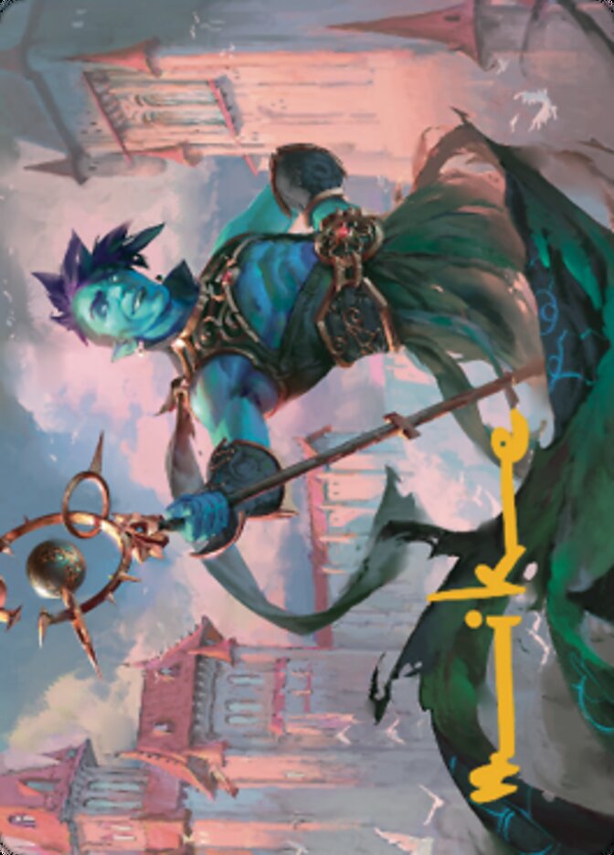 Haughty Djinn Art Card (Gold-Stamped Signature) [Dominaria United Art Series] | Gaming Infinity