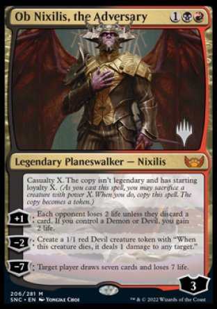 Ob Nixilis, the Adversary (Promo Pack) [Streets of New Capenna Promos] | Gaming Infinity