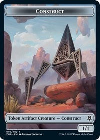 Construct // Kor Warrior Double-sided Token [Zendikar Rising Tokens] | Gaming Infinity