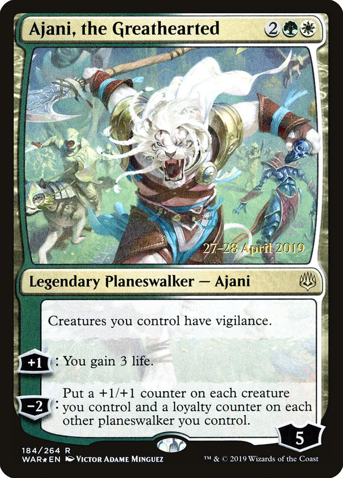 Ajani, the Greathearted  [War of the Spark Prerelease Promos] | Gaming Infinity