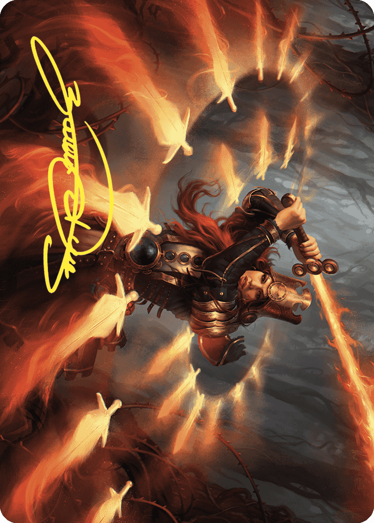 Heartflame Duelist Art Card (Gold-Stamped Signature) [Wilds of Eldraine Art Series] | Gaming Infinity