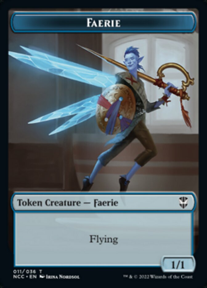 Faerie // Rogue Double-sided Token [Streets of New Capenna Commander Tokens] | Gaming Infinity