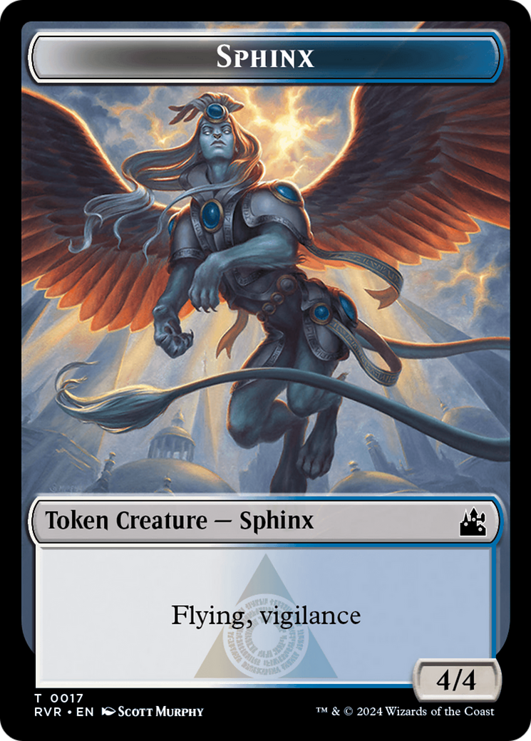 Spirit (0018) // Sphinx Double-Sided Token [Ravnica Remastered Tokens] | Gaming Infinity